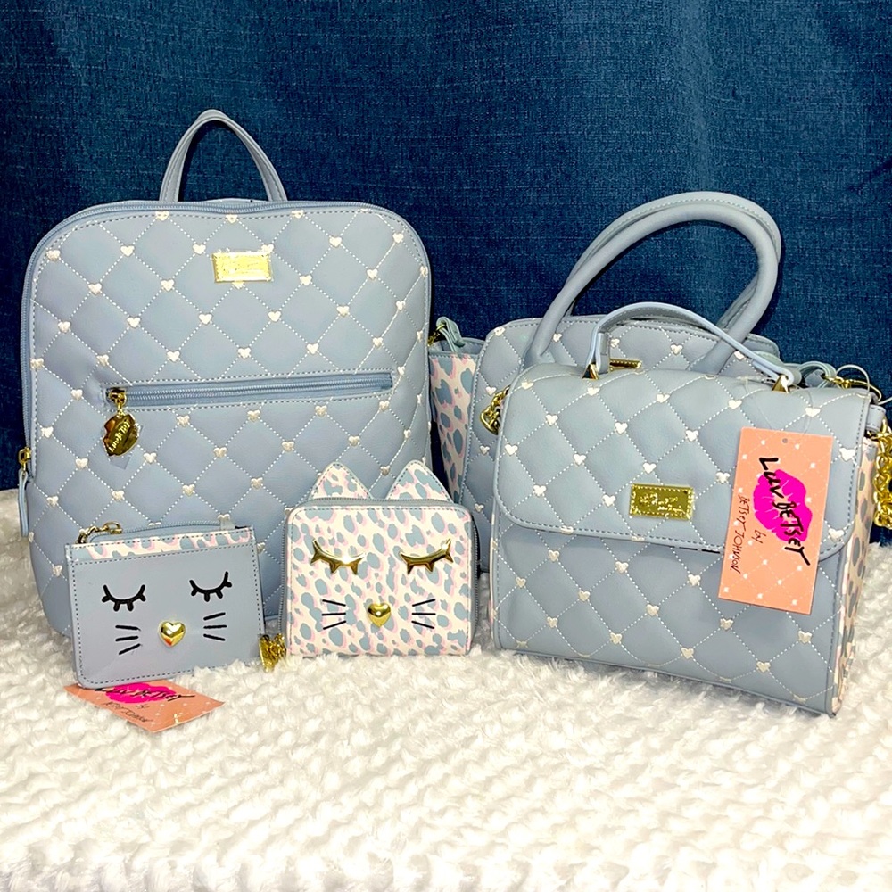 Betsey Johnson set of bags and wallet